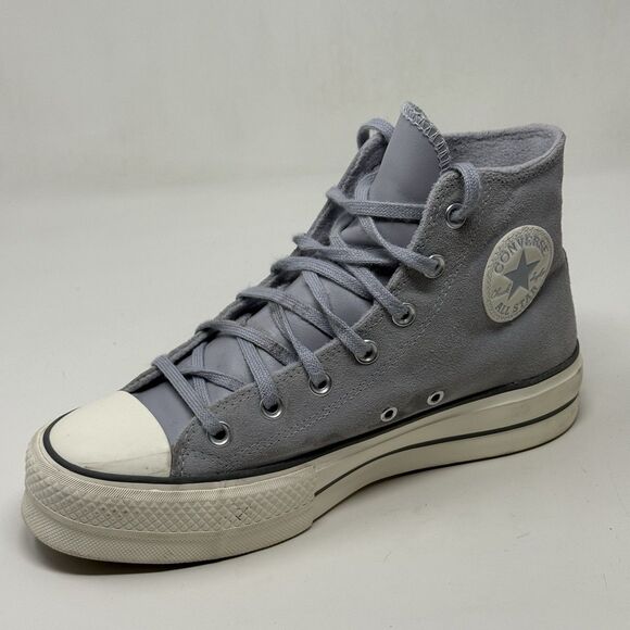 Converse All Star Chuck Lift Platform High Shoes Womens 9 Blue Gray Suede Retro - Picture 10 of 16